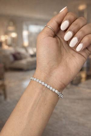 3 CT Silver Diamond Bracelet - Local meetup with appraisal 1