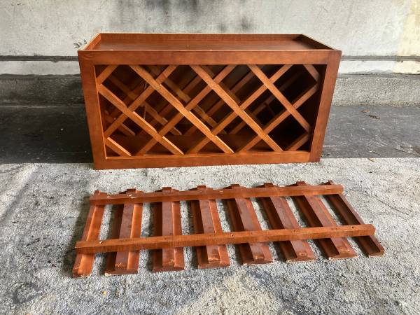 Wood Wine Bottle & Glass Rack (1-14) 1