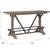 Brown Bar Height Trestle Table - Elegant Pecan Finish 3 thumbnail