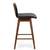 Set of 3 Article Sede Leather Swivel Counter Stools- Walnut & Black 7 thumbnail