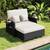 Outdoor Rattan Daybed Wicker Loveseat Sofa with Storage Ottoman 1 thumbnail