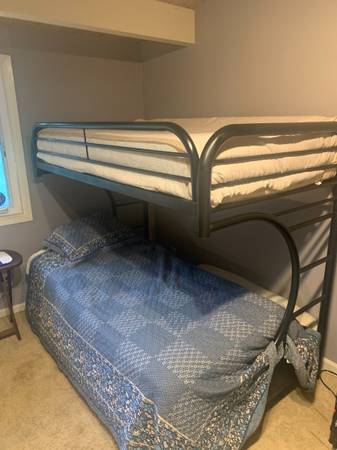 Black Metal Bunk Bed 1