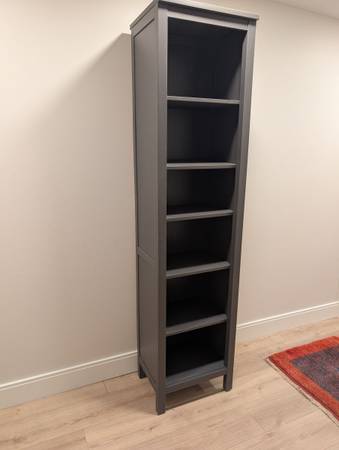Grey Hemnes bookcase 1