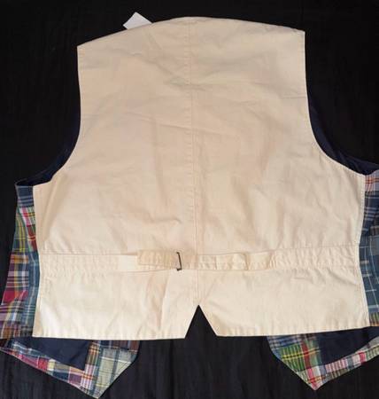 Polo Ralph Lauren Patchwork Madras Plaid Vest – Men’s XL – New With Tags 1
