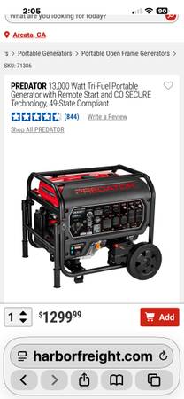 13,000 W Predator Generator 1