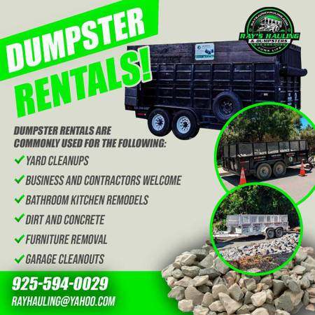 DUMPSTERS - 7*, 15, 18,  20, 25 & 30 CUBIC YARD  READY FOR DELIVERY! 1