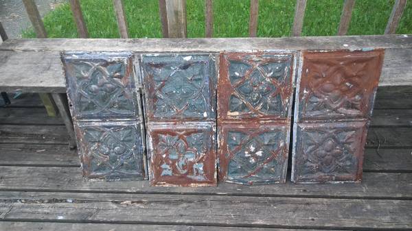 4 pieces of antique tin 1