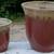 Pair of Slightly Used Heavy Brown Drip Pottery Flower Pots 1 thumbnail