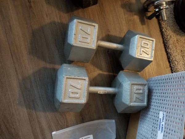 70 lb dumbbells 1