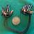 Vintage Antique SOLID Sterling Silver Set of 2 Pins connected 7 thumbnail