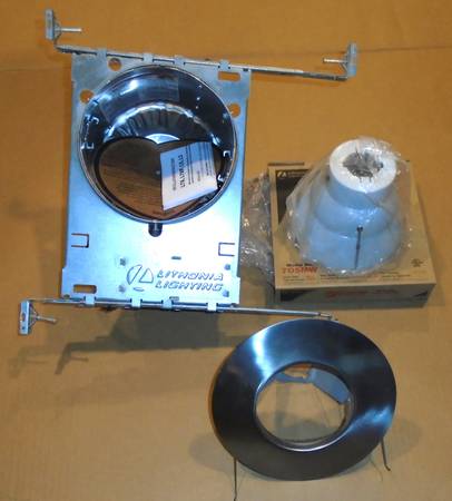Lithonia recessed can light + cone + trim, new/unused 1