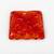 Vintage 1970's Orange Red Square Glass 3 Section Candy Nut Dish Beauty 3 thumbnail