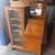 Qtr Oak Side by Side Secretary Bookcase w/ Beveled Mirror 1800's 2 thumbnail