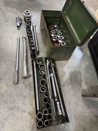 Socket Set-7/8”-2 1/4” SK brand. USA made. PLUS extra sockets 1