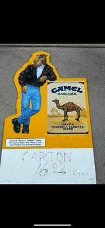 Vintage CAMEL CIGARETTES large advertising sign 1
