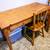 Solid Wood Writing Desk with Chair with Southwest accents 1 thumbnail