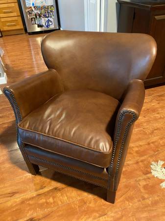 Brown Leather Professor Chair 1