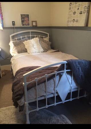White Bed Frame - three quarter 1