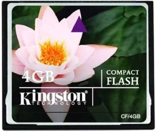 Compact flash devices: 128M, 256M, 512M, 4G 1