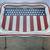 USED Vintage Red White & Blue USA Steel TV / Serving Tray with Legs 1 thumbnail