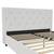 Upholstered Platform Bed, Queen Size, White 2 thumbnail