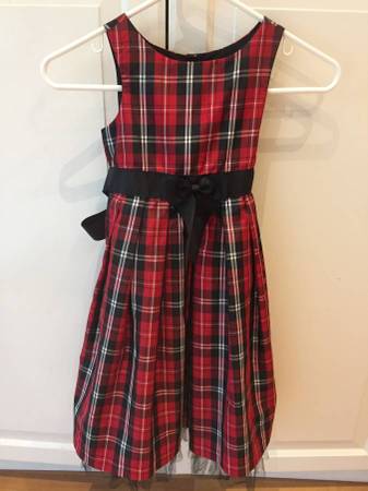 Holiday Christmas dress size 5 girls plaid buffalo pattern Marmellata 1