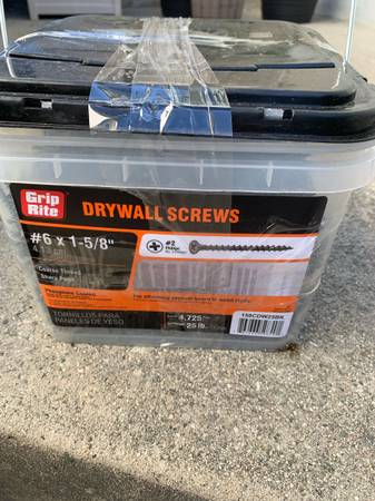 Grip-Rite #6 x 1-5/8 in. #2 Phillips Bugle Head Coarse Thread Sharp Point Drywal 1