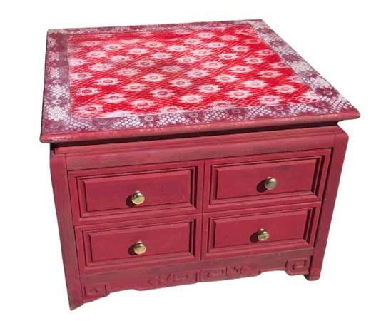 Lovely Pink Dresser End Table All Wood 1