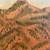 Fantastic Midcentury Mountain Cityscape Oil Painting by Flavia Maier 6 thumbnail
