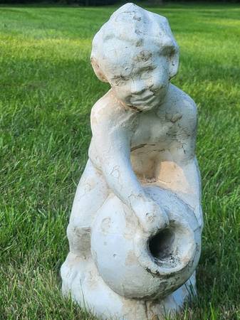 Garden Statue " Cupid w/ Jug" - $75 (Hebron Indiana)63471433732225122