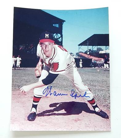 AUTO! Warren Spahn 8x10 HOF Milwaukee Braves Autograph MLB Baseball 1