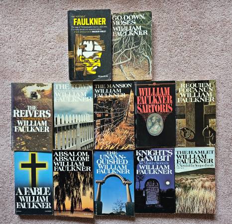 12 William Faulkner paperbacks 1