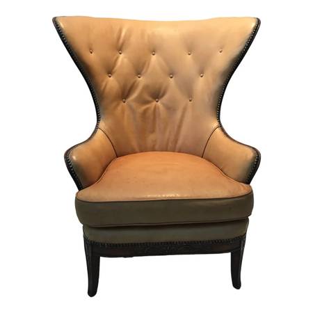 Designer High Wingback Leather Chair 1