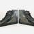Set of Vintage Carved Black Marble Bookends with Flower Motif 12 thumbnail