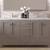 60” Gray Double Bath Vanity w Cultured Marble Countertop Square Sinks 2 thumbnail