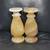 Vintage Polished Marble Onyx Vase Hand Carved Stone Decor Cream Honey Tones 8" 19 thumbnail