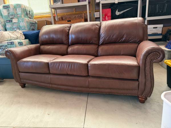 Leather couch 1