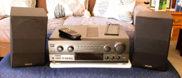 Stereo Receiver Technics Model # SA-AX720 Remote, 2 Speakers 1