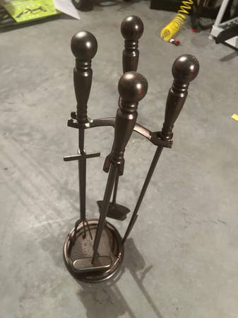 Brass Fireplace Tool Set 1