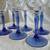 Lenox Crystal Blue Stem Optic Drape 8" Water/Wine Goblet Gold Rim - Se 3 thumbnail