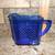 Vintage Hazel Atlas Cobalt Blue Chevron Pitcher 1 thumbnail
