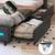 Queen Bed Frame with 4 Storage Drawers, Charging Station and LED Lights,PU Black 7 thumbnail