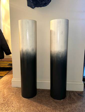 2pc Large Floor Vases - 3ft 1