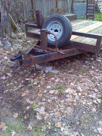 16ft dual axle  flatbed heavy duty trailer 1