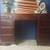 Vintage Mahogany Leather Writing Desk /Vanity Table / Twin Pedestal / 1 thumbnail