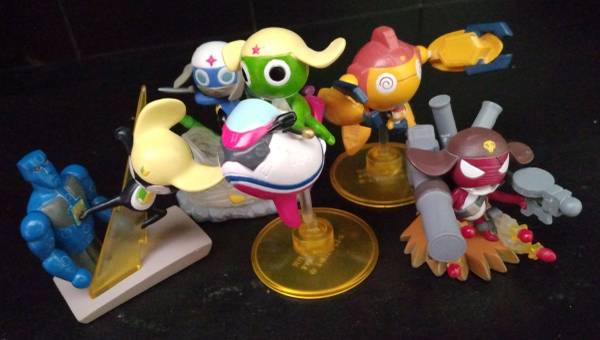 Set of 5 Bandai Keroro Gunso Gachapon Figurines 1