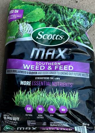 Scott’s Max Southern Weed and Feed fertilizer 1