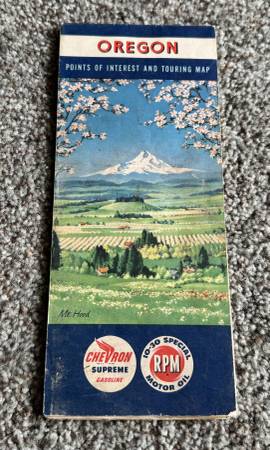 Vintage 1956 Oregon Map 1