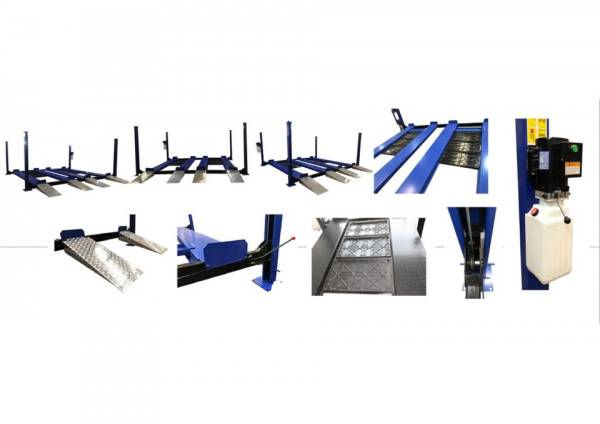 10K Capacity 4 Post 2 Car Automotive Storage Lift 110V 1