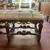 Hand Carved & Gilded Window Benches with Leather Seats 7 thumbnail